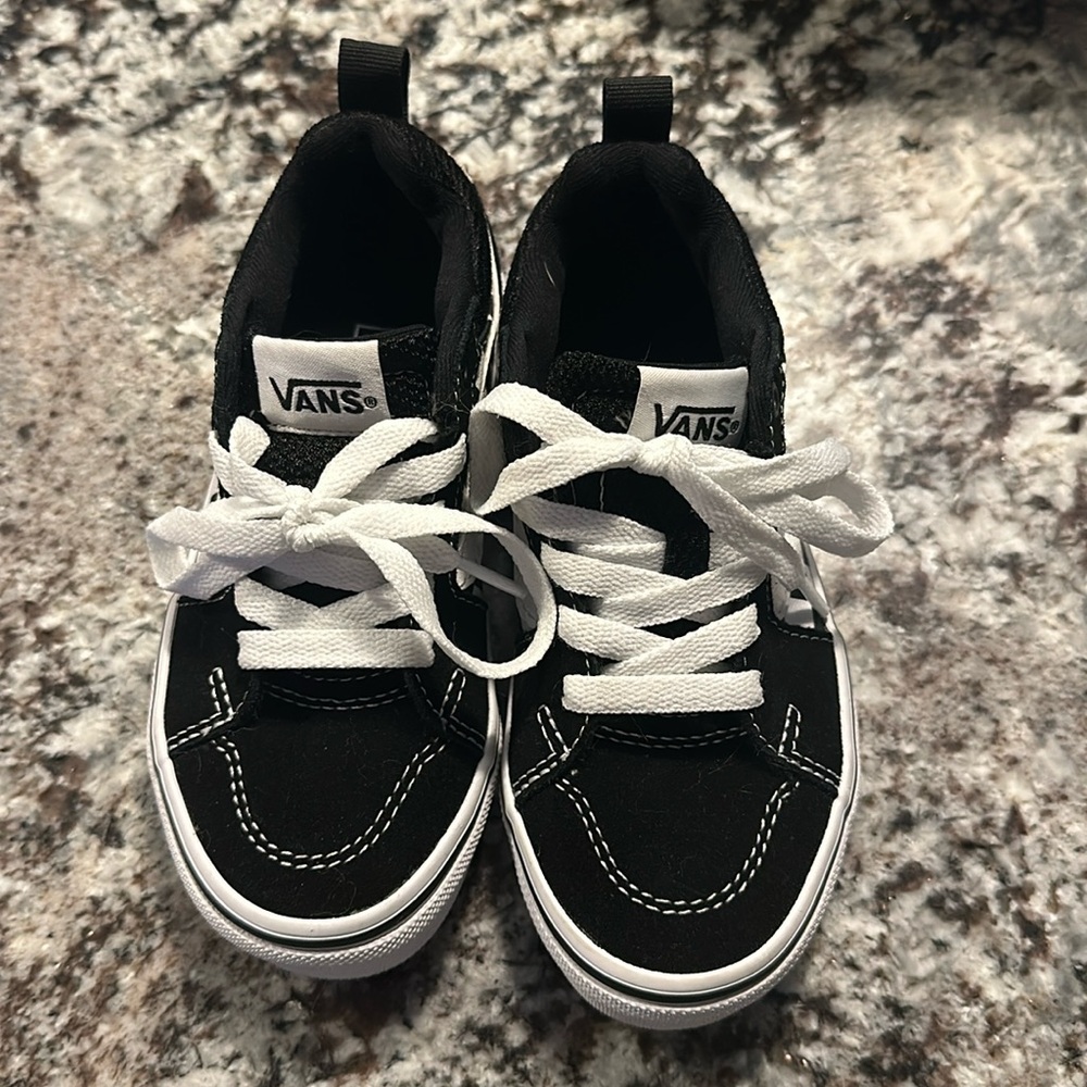 Black and white vans